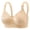 Beige, variant on Turilly Bras Womens Plus Size Shiny Wireless Bra Side Support Smoothing Everyday Bras