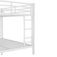 thumbnail image 6 of Bellemave Queen Over Queen Bunk Beds, Heavy Duty Metal Bunk Beds with Ladders, Industrial Style Bunk Bed Under-Bed Storage Space, No Box Spring Needed (White）, 6 of 7