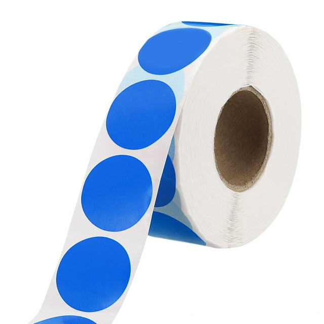 Uxcell Circle Dot Stickers Color Coding Labels Waterproof Self-Adhesive Sticker for Organizing Dark Blue