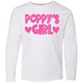 thumbnail image 3 of Inktastic Poppy's Girl Pink with Hearts Long Sleeve Youth T-Shirt, 3 of 5
