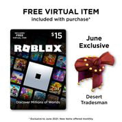 Roblox 15 Digital Gift Card Includes Exclusive Virtual Item Digital Download Walmart Com Walmart Com - how much robux is in a roblox card give