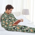 thumbnail image 6 of Fotbe Animal Heads Pattern Long Sleeve Pajama Set for Men,Sleepwear Set,2-piece Loungewear Set,Soft PJs Comfy Nightwear with Pockets-Medium, 6 of 7