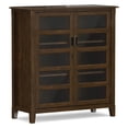 thumbnail image 2 of Simpli Home Burlington 40 inch Wide Solid Wood Transitional Medium Storage Cabinet in Mahogany Brown, 2 of 10