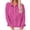 #016-Hot Pink, variant on Ichuanyi Womens Cotton Button Down Shirt Casual Short Sleeve Loose Fit Collared Linen Hem Fringe Blouse Tops with Pocket,Button On Shirt