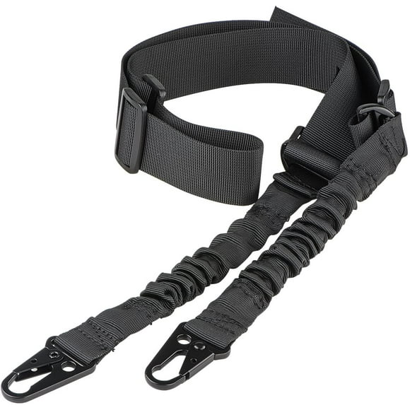 LAICAIW Two Points Rifle Sling with Length Adjuster Traditional Sling with Metal Hook for Outdoors