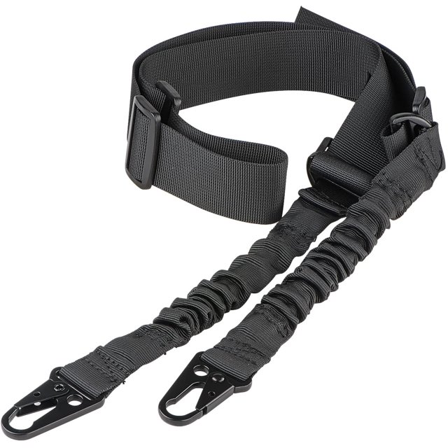 LAICAIW Two Points Rifle Sling with Length Adjuster Traditional Sling with Metal Hook for Outdoors