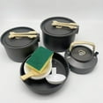 thumbnail image 2 of Juego de utensilios de cocina para acampar Kusrkot con asas plegables 1 Sartén 1 Hervidor 1 olla pequeña 1 olla grande 4 tazones pequeños 2 platos, 2 of 8