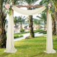 thumbnail image 3 of Wedding Arch Drapery Curtains In The Background Chiffon Fabric Shade Cloth Party Monolithic Wedding Decoration, 3 of 9