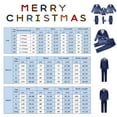 thumbnail image 4 of Family Matching Pajamas Silk Satin Holiday Matching Pajamas Sets Long Sleeve Nightwear Fashion Clothes (Kid, Blue, Size 5-6 Years), 4 of 9