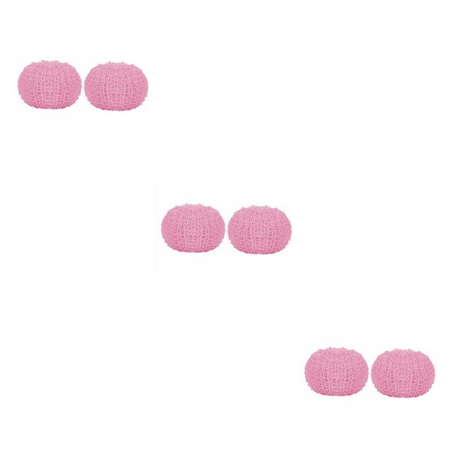 Cateissary Bola de filtro para estropajo de sartenes, cepillo para lavar platos, utensilios de cocina, bola de fregado, rosa, bola de repuesto Type1 NO1