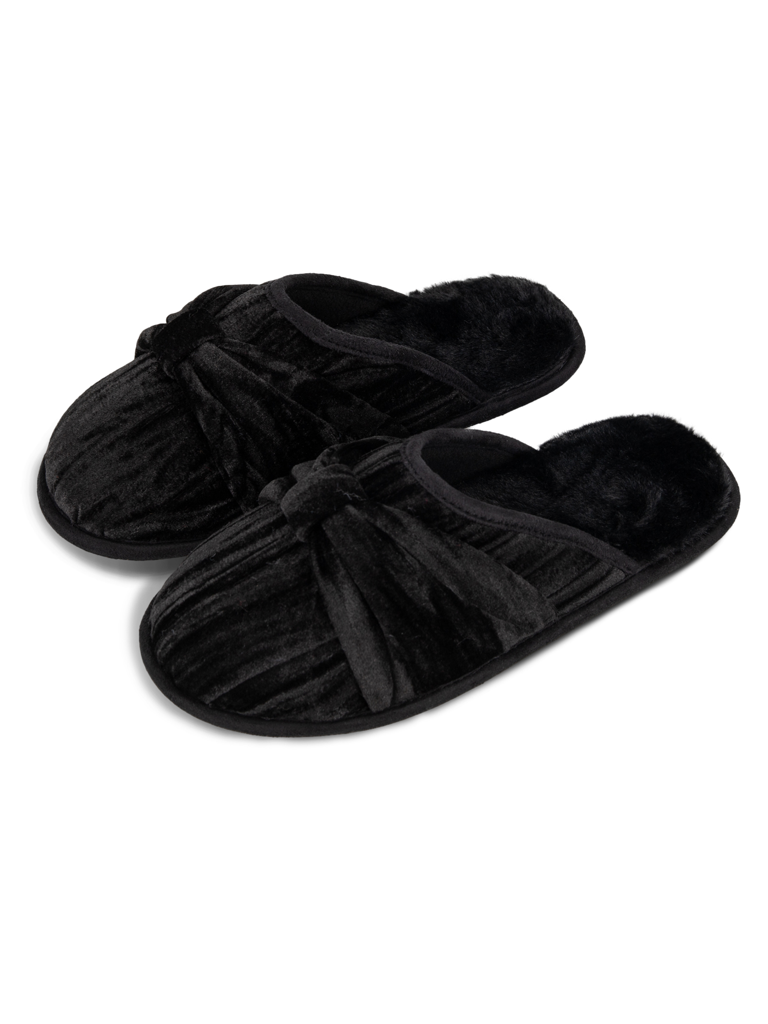 Jessica Simpson Velour Twisted Knot Slide-On Scuff Slipper
