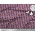 thumbnail image 3 of Soimoi Green Rayon Crepe Fabric Stripe & Triangle Geometric Printed Fabric 1 Yard 46 Inch Wide, 3 of 3