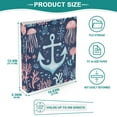 thumbnail image 3 of FORMRS 3 Ring Binder 1.5 inch with Pockets Clip Board 200 Sheets Capacity, Light Blue Anchor, 3 of 8