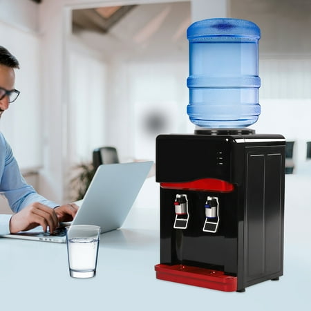 Flkoendmall Stainless Steel One-touch Switch Desktop 5 gal Top Loading Water Cooler