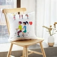 thumbnail image 5 of LALILO Throw Pillow Covers Love Bicycle With Red Balloon Shape Heart Red Cushion Cover 18" x 18", 2 Pack, 5 of 6