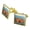 Gold, variant on Crab On Beach Square Cufflink Set - Silver or Gold