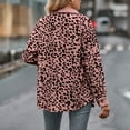 thumbnail image 2 of Women's 2024 Winter Quilted Jackets Leopard Print Lapel Coat Outerwear Casual Long Sleeve Button Down Blouse Shirts Tops Shacket Womens 2024 Fall Clothes Jacket, 2 of 6