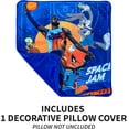 thumbnail image 5 of Franco Kids Bedding Soft Decorative Pillow Cover, 15 in x 15 in, Space Jam 2 A New Legacy Lebron James, 5 of 6
