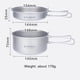 thumbnail image 1 of Titanium Pot and Titanium Plate Set Pure Titanium Pot Set Outdoor Frying Pan Camping Cooking, 1 of 5