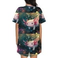 thumbnail image 6 of Haiem Whimsical Axolotl Fantasy Pattern Pajama Set for Women 2 Piece Lounge Set Short Sleeve Tops and Shorts Soft Sleepwear-4X-Large, 6 of 7