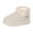 White, variant on Women's Snow Ankle Booties Warm Fur Lined Round Toe Thick Sole Slip on Casual Winter Boots