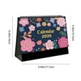 thumbnail image 3 of Diceymbol Desk Calendar 2026, 12-Month Standing Flip Design, 6.88x6.29 Inch Office Organizer, 3 of 8