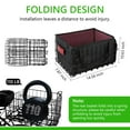 thumbnail image 4 of Semfri Black Bicycle Rear Basket with Removable Liner Bag – Foldable, Large-Capacity Metal Cargo Basket with Reflector, Mesh Cover & Mounting Tool, Fits Most Bikes, 4 of 9