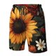 thumbnail image 4 of Balery Sunflower Floral Butterfly Traje de Baño Estilo Hawaiano para Hombre, Shorts de Secado Rápido con Bolsillos-Medium, 4 of 6