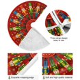 thumbnail image 2 of 35.4" Lovely Christmas Tree Skirt, Small Mini Tree Skirt Ornament with Christmas Santa Claus Elk Moon House for Party Holiday Home Christmas Decorations (Nutcracker), 2 of 12