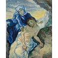 thumbnail image 2 of Van Gogh, Vincent 20x24 Gold Ornate Wood Framed with Double Matting Museum Art Print Titled - Pieta (After Delacroix), 2 of 4