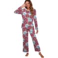 thumbnail image 4 of Pyjama à Manches Longues pour Femmes Col Rond Doux, 4 of 5