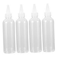 thumbnail image 5 of 4 Pcs Dispensing Transparent Squeezable Empty Bottles for Traveling Bottled, 5 of 8
