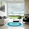 thumbnail image 6 of Ahgly Company Indoor Rectangle Patterned Butterfly Blue Area Rugs, 3' x 5', 6 of 6