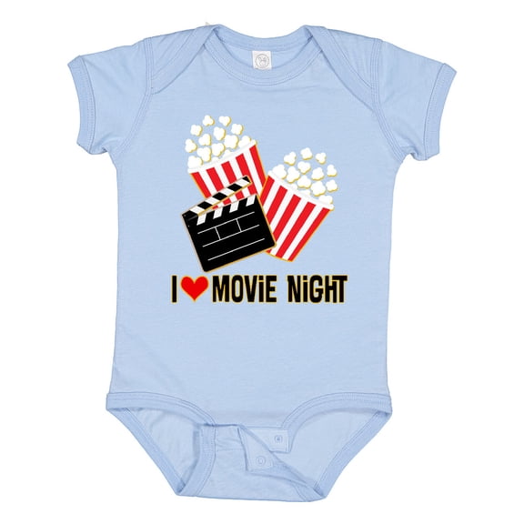 Inktastic I Love Movie Night Boys or Girls Baby Bodysuit