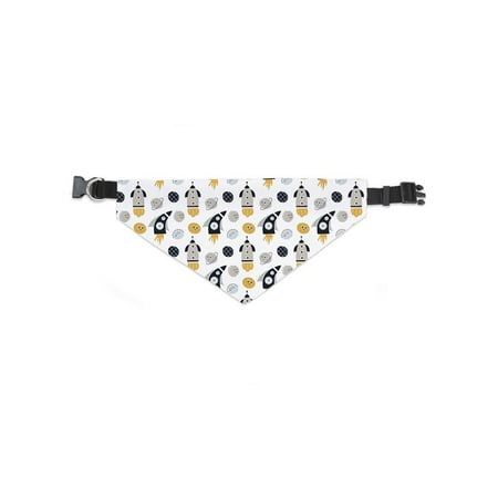Cartoon Spaceship Kiddie Pattern Bandana -Image by Shutterstock, Medium