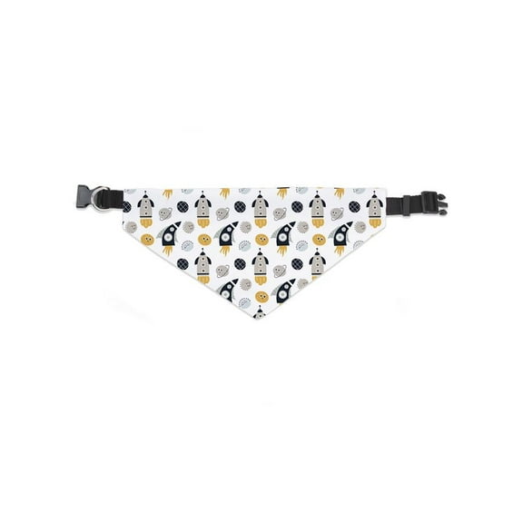 Cartoon Spaceship Kiddie Pattern Bandana -Image by Shutterstock, Small