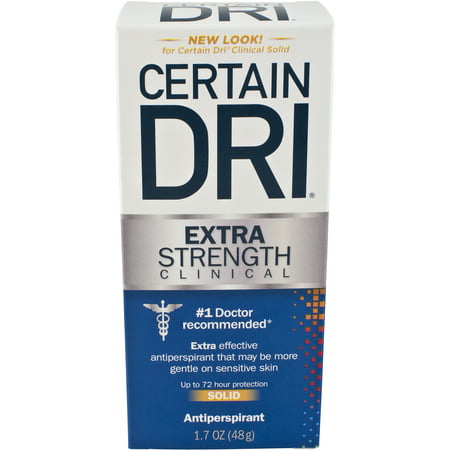 Certain Dri Clinical Prescription Strength Anti-Perspirant providing up to 72 hour protection from excessive sweating, 1.7 Oz (The Best Deodorant For Excessive Sweating)