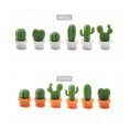 thumbnail image 3 of 6 Pcs Aimants de Réfrigérateur en Forme de Cactus Mignons Autocollants pour Tableau Blanc Armoires Notes Calendrier Décoration Maison Bureau, 3 of 8