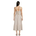 thumbnail image 3 of Time & Tru Women's Tie Back Midi Dress, 3 of 5