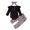 Black, variant on Vedolay Girl's Outfits Kids Girls T-shirt and Pants Two-piece Sportswear Fall Pant-sleeved Suit,Black 0-3 Months