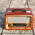 thumbnail image 3 of Radio Portátil, Radio Vintage Bluetooth FM/AM/(MW)/SW, Design en Bois Classique Retro Radio Bluetooth, Poste Radio Vintage Prize en Charge de la Carte TF/AUX/USB/Haut-Parleur 5W, 3 of 5
