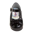 thumbnail image 4 of Mary Jane Dress Shoe Pumps for Girls, Low Heel Hook Loop Buckle, Black Patent (Size 7 Toddler), 4 of 7