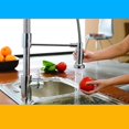 thumbnail image 4 of Grifo extraíble para cocina, boquilla rociadora, 2 ajustes, galvanoplastia, ahorro de agua, lavabo para baño, fregadero, cabezal rociador de ducha, filtro de grifo de agua, 4 of 4