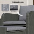 thumbnail image 3 of Outsunny 5 Pieces Rattan Patio Furniture Set Outdoor Bistro Set, Grey, 3 of 4