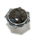 thumbnail image 2 of Larvikite Stone Gemstone Handmade 925 Sterling Silver Jewelry Ring Size 8, 2 of 2