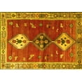 thumbnail image 1 of Ahgly Company Indoor Rectangle Persian Yellow Traditional Area Rugs, 2' x 3', 1 of 4