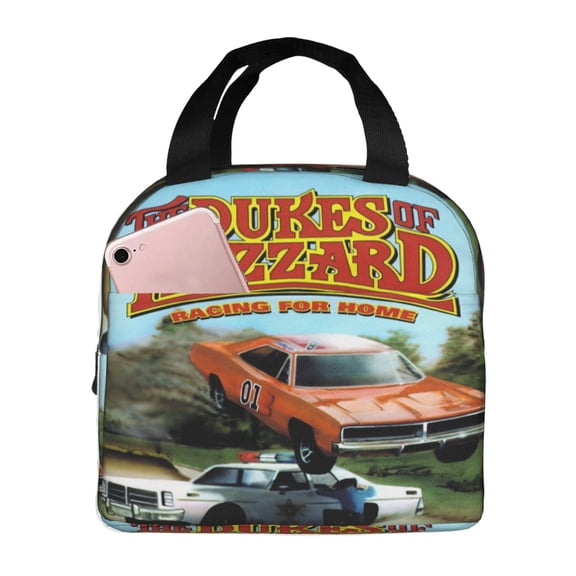 Dukes Orange Car Haz-zard Insulated Lunch Bag Adults Lunch Box Tote Bag Keeps Food Hot/Cold For Hours