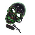 thumbnail image 3 of Visière de Protection Halloween Effrayante Protection Complète LED Squelette Lumineux Tête de Squelette Accessoire de Cosplay Fête, Vert Fluorescent, 3 of 6
