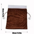 thumbnail image 3 of Christmas Santa Sack 11.81x15.7 Inch, Velvet Gift Bag with Drawstring for Holiday Present Wrapping, Christmas Party Supplies and Festive Home Decor (1PC, Brown), 3 of 7
