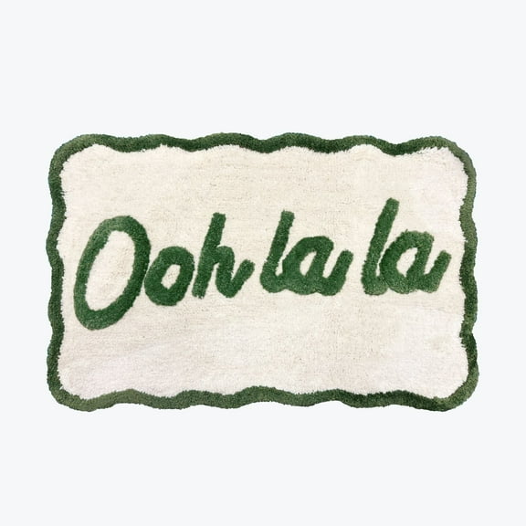 Ooh La La Slogan Scallop Bath Mat